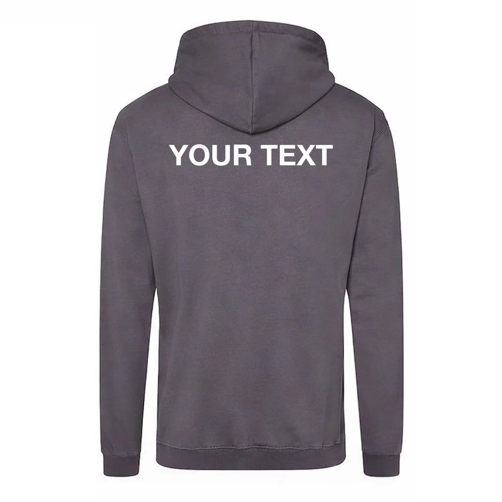 Back Print Personalised Hoodie [Minimal Front Logo]