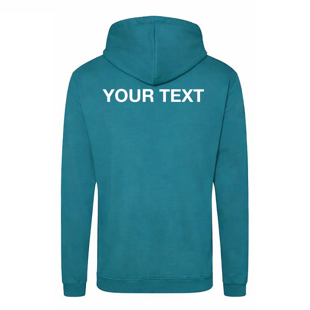 Back Print Personalised Hoodie [Minimal Front Logo]